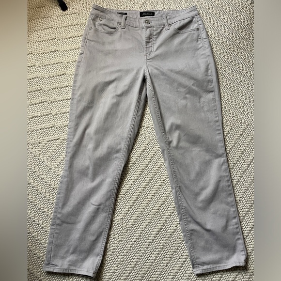Talbots 10p Slim Ankle Flawless Five-Pocket Gray Denim Pants - Picture 1 of 10